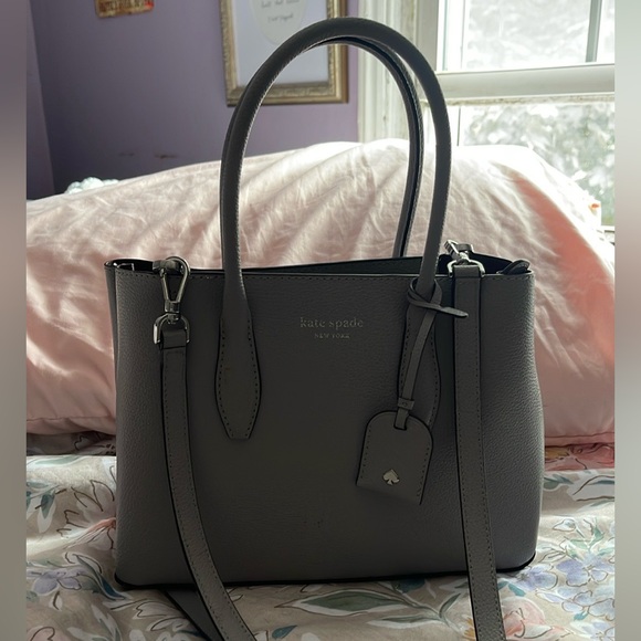 kate spade Handbags - Kate Spade Eva Small Zip Top Satchel - Grey